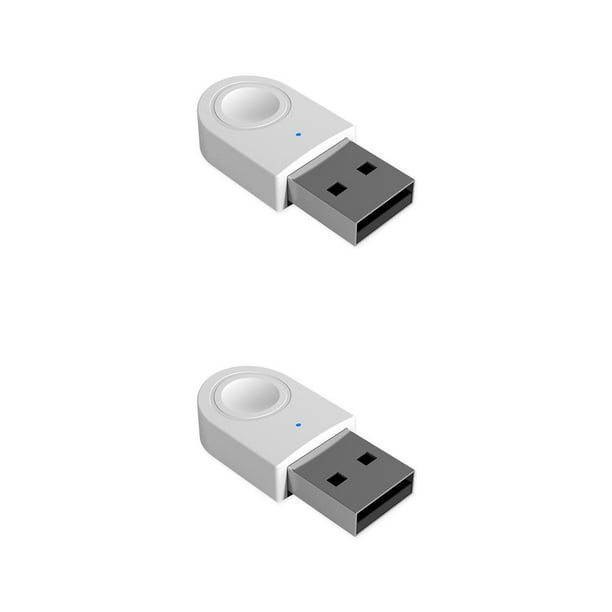 Methold Adaptador USB para PC de escritorio Orico, de velocidad rápida, altavoz de ratón de 5 Mbps, receptor compatible con Bluetooth para Blanco 2piezas
