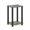 thumbnail image 2 of Furinno Simplistic End Table, Small, French Oak/Black, 2 of 6