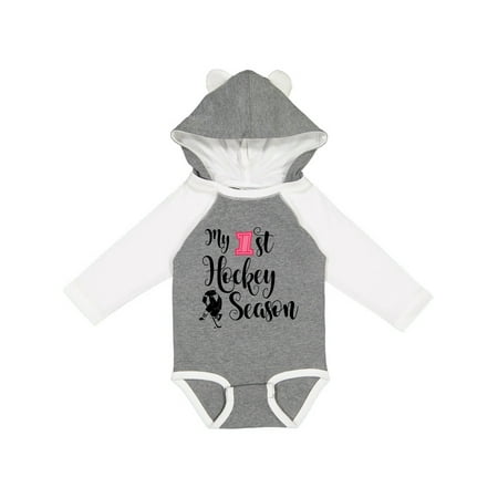 

Inktastic My 1st Hockey Season Gift Baby Girl Long Sleeve Bodysuit