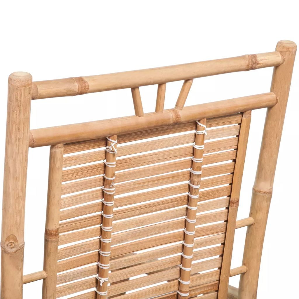 Kepooman Outdoor Patio Bamboo Rocking Chair for Porch Deck, Brown Kepooman Outdoor Patio Bamboo Rocking Chair for Porch Deck, Brown