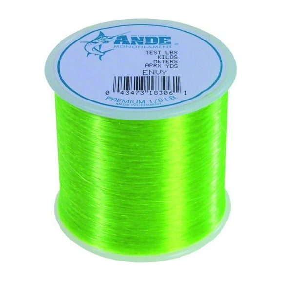 Ande A18-8GE Premium Mono Line 1/8Lb Spool 8 lb 787 Yards Green Hi-Vis