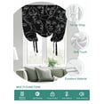thumbnail image 2 of Abstract Style Tie Up Curtains for Windows 45 Inch Length Balloon Curtains Kitchen Adjustable Balloon Window Shade Black Face Line Modern Character Art Tie Up Valance Bathroom Curtain Window 34"x45", 2 of 6