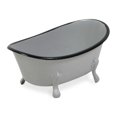 thumbnail image 4 of Contemporary Home Living 7" Gray and Black Mini Metal Bathtub Decoration, 4 of 4