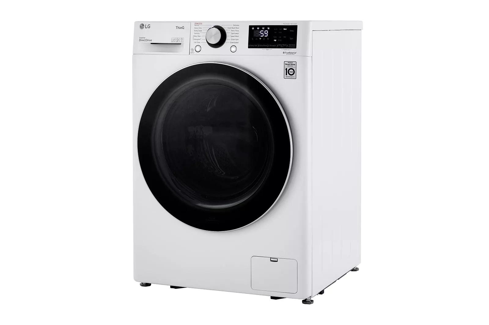 LG WM1455HWA 2.4 Cu. Ft. HE Stackable Front Load Washer with Steam Wash - White - image 3 of 5