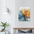 thumbnail image 3 of COMIO Abstract Grey White Navy Blue Large Wall Painting Canvas Wall Art Blue Marble Picture for Bedroom Wall Decor Modern Abstract Picture Canvas Artwork White and Blue Flower Art  No Frame, 3 of 4