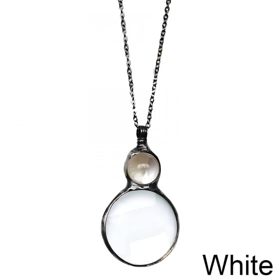 HBMYN Decorative Monocle Necklace Magnifier, Glass Pendant Magnifying Tool for Reading, Crafting, Jewelry Inspection, Collectibles, 31.5 Inch Chain