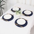 thumbnail image 7 of REGALWOVEN Farmhouse Placemats Set of 4 Cotton Rope Round Placemats for Dining Table Decor Indoor Outdoor Navy Blue 12*12in, 7 of 7