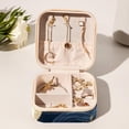 thumbnail image 6 of Whale Travel Portable Square Decorative Box Jewelry Stand: All-in-One Earring Holder, Ring Keeper, Necklace & Bracelet Organizer - Storage Box for Girls and Women, 6 of 6