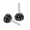 thumbnail image 3 of Uxcell 12 Pieces Knurled Clamping Knobs M5 x 30mm Zinc Plated Carbon Steel Threaded Stud 25mm Head Thumb Screws, 3 of 5