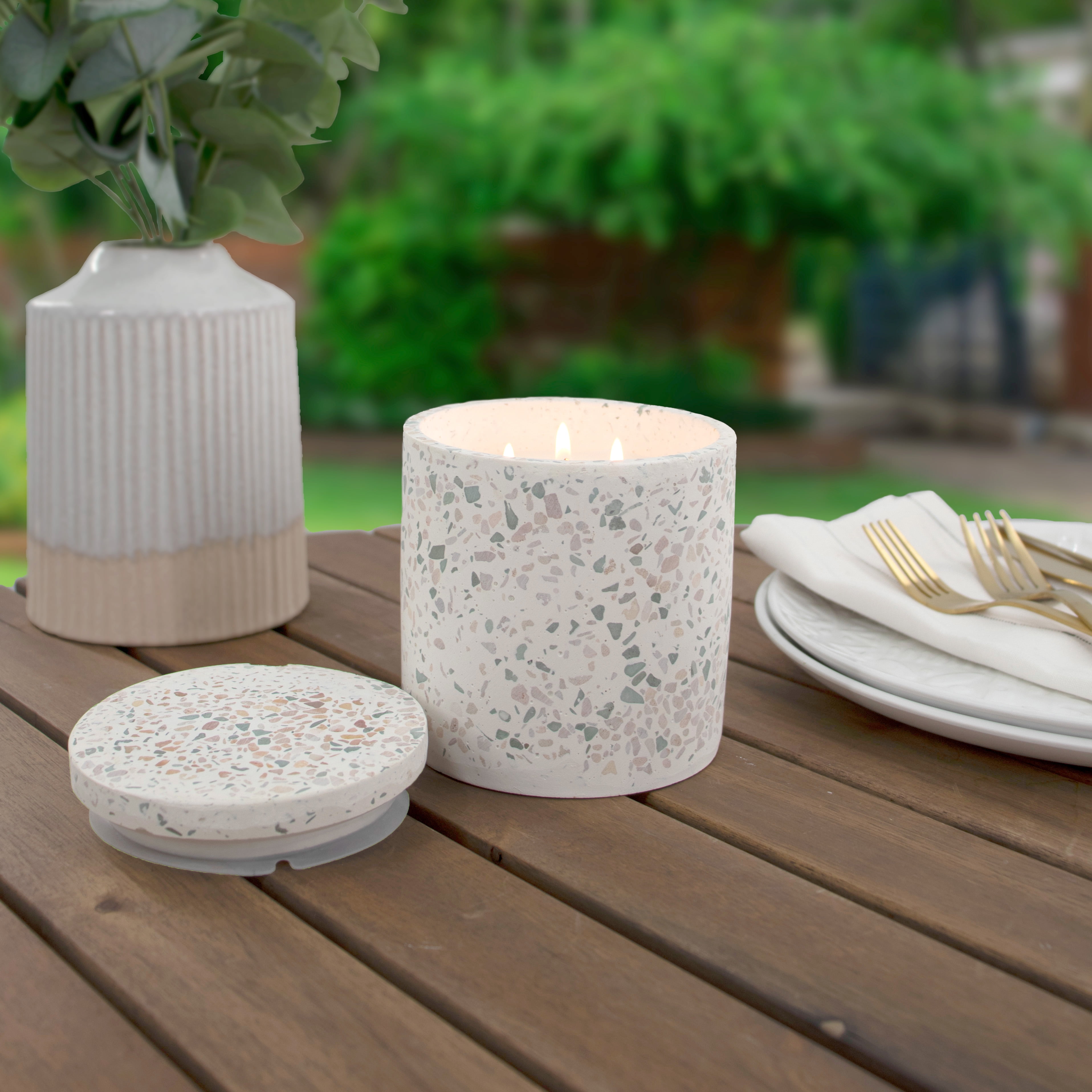 Better Homes & Gardens Outdoor Citronella Candle- 10oz Scented Candle | Repels Mosquitoes | Triple Wick | Up to 30 Hours Burn Time