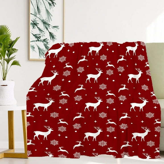 Christmas Blanket Christmas Snowflake Tree Blanket Soft Cozy Lightweight Plush Fleece Throw Blanket for Women Men Holiday Decor Bed Quilts for Couch Sofa Travel XL for Family