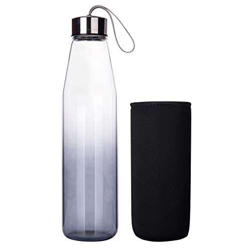 32oz DEARRAY Sport Borosilicate Glass Water Bottle with Neoprene Sleeve and Stylish Stainless Steel Lid 16oz 32oz DEARRAY Sport Borosilicate Glass Water Bottle with Neoprene Sleeve and Stylish Stainless Steel Lid 16oz