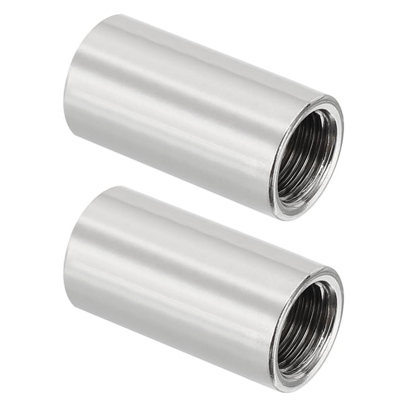 Uxcell Stainless Steel Pipe Coupling, Straight Coupling Connectors Adapter Cast Pipe Fitting for Pump Accessories 1/8" x 1/8" Female BSP 2