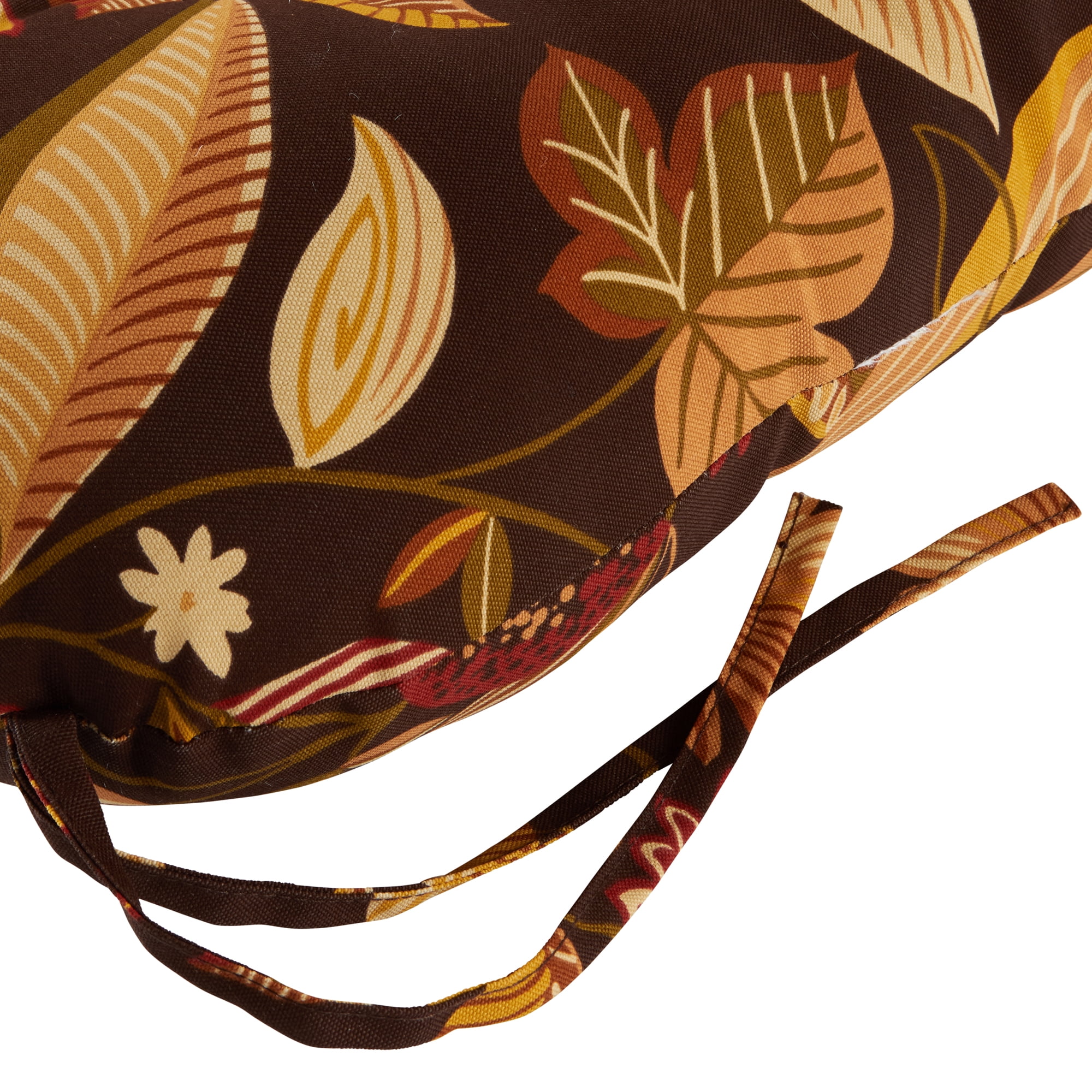 Greendale Home Fashions Russet Floral 38 x 21 in. Outdoor Reversible Tufted Chair Cushion