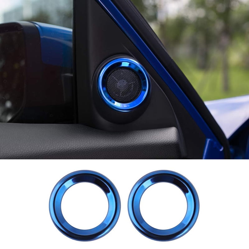 CKE for 10th Gen Civic Aluminum Alloy Interior Door Audio Speaker Ring Cover Trim for Honda Civic Accessories 2020 2019 2018 2017 2016-Red 