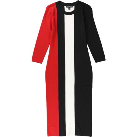 INC Womens Colorblocked Pencil Sweater Dress, Size Small: S/Multi