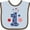Blue and Chocolate, variant on Inktastic Firecracker 1st Birthday Boys or Girls Baby Bib