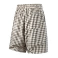 thumbnail image 4 of CONZONE Men'S Baggy Shorts Elastic Waist Drawstring Summer Shorts For Men Casual Plaid Lightweight Shorts With Pockets, 4 of 4
