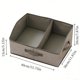 thumbnail image 3 of 6.34 Galón Contenedor de Almacenamiento Trapezoidal Plegable, Organizador de Tela No Tejida con Cartón Resistente, Gris/Negro, 40x30x20cm para Dormitorio Armado Ropa Toallas Libros, 3 of 6