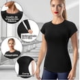 thumbnail image 3 of 2pcs Playera Ropa Deportiva Mujer Blusa Secado Rápido Negro y Gris Talla:M, 3 of 3