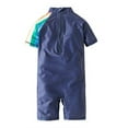 thumbnail image 5 of Styles I Love Little Boys Rocket Rainbow One-Piece Rash Guard Swimsuit with Sun Hat 2pcs Navy Bathing Suit Beach Swimwear, 5 of 7