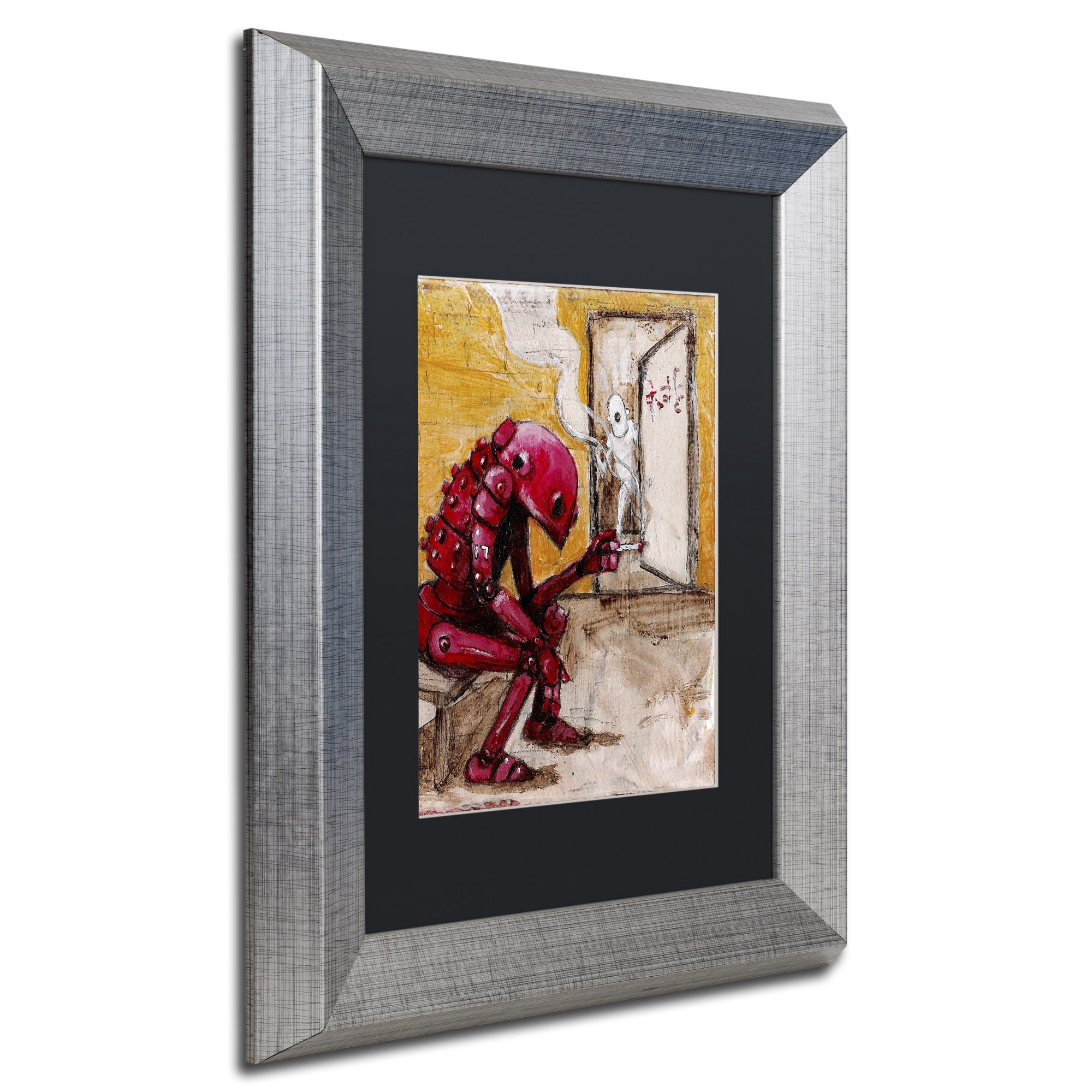 Trademark Fine Art 'Obsolete' Canvas Art by Craig Snodgrass, Black Matte, Silver Frame