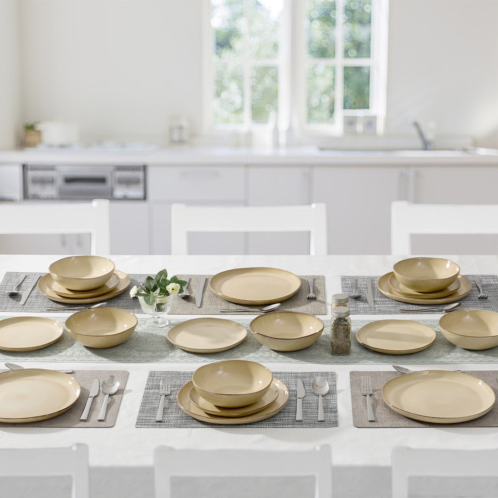 Vesteel Stoneware Dinnerware Set, 12-Piece, Service for 4 photo 8