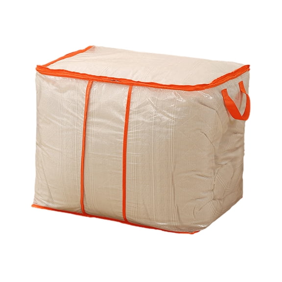 Moving Bags with Zippers & Carrying Handles Water-Resistant Heavy Duty Clear Storage Tote for Space Saving (52X52X36Cm)