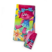 Trolls Kids Cotton Bath Towel and Wash Cloth, 2-Piece Set, Pink