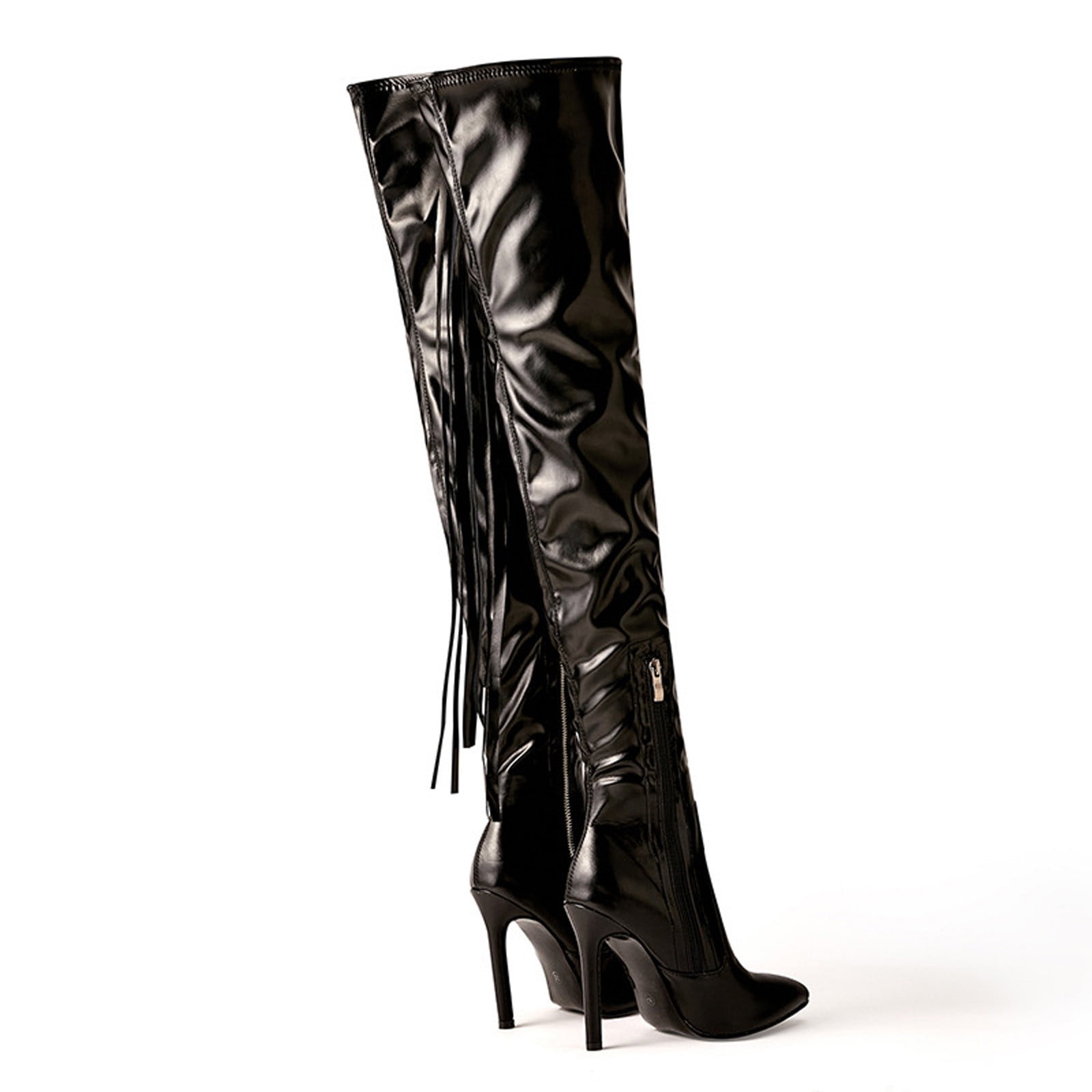 Teacher Appreciation Gifts AXXD High-Heels Over-the-Knee Boots,Ankle-High Womens Winter Boots Ladies Work Slouch Boots Steel Toe Shoes Winter Women Shoes For Clearence