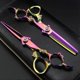thumbnail image 5 of Juego de tijeras de peluquería para zurdos con hojas afiladas de precisión, tijeras de barbero profesionales de 7 pulgadas., 5 of 5