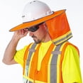 thumbnail image 1 of 10-Pack of Cordova VHB100 Hi-Vis Orange Foldable Helmet Brim With Orange Mesh Neck Shade, Two-Tone Reflective Tape, Attached Storage Pouch, 1 of 1