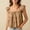Khaki summer women's cotton linen blouse a1, variant on Summer Women's Cotton Linen Square Neck Blouse Ruffle Flowy Casual Tops Vacation Holiday Beachwear Fashion Shirts, Mint Green M