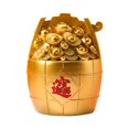 thumbnail image 1 of Bewildely Resin Piggy Bank Money Bag Shape Figurine for Home Decorations  11x13cm Decoración del hogar Oro balde de bendiciones, 1 of 1