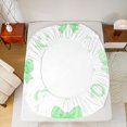 thumbnail image 4 of Manfei Cute Bowtie Polkadot Fitted Sheet Queen,Green Dreamy Bowknot Bedding,3 Pieces,1 Fitted Sheet and 2 Pillowcases, 4 of 6