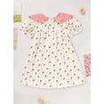 thumbnail image 2 of MORTTIC Toddler Infant Girl Floral Dress Bubble Sleeve Full Floral Print Princess Dress Cute Spring & Summer Casual Outfit for Little Girls, 2 of 6