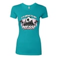 thumbnail image 2 of Wild Bobby It's About To Get Miami Soccer Skyline Sports Women Slim Fit Junior Tee, Tahiti Blue, Medium, 2 of 5