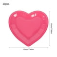 thumbnail image 3 of dajkiuy 20Pcs Valentine Paper Plates, 7 Inch Heart Shaped Disposable Plates Heart Decorative Tableware for Valentine Anniversary Birthday Wedding Party Supplies, 3 of 6