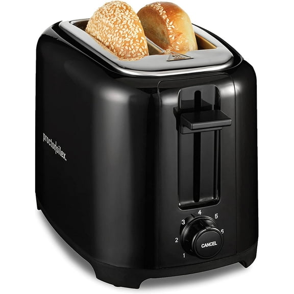 2-Slice Toaster with Extra Wide Slots for Bals, Cool-Touch Walls, Shade Selector, Toast Boost, Auto Shut-off and Cancel Button, Black (22305)