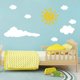 thumbnail image 4 of Calcomanías De Pared De Nube De Sol, Pegatinas De Vinilo Removibles Para Pared Para Niños, Bebés, Niñas, Dormitorio, Guardería, Arte De Pared A66 (Amarillo Blanco), 4 of 5