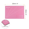thumbnail image 2 of Uxcell 2pcs A5 Self-Healing Cutting Mat 9"x6" Craft Cutting Board for DIY Art Work Cutting, Pink, 2 of 6