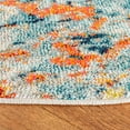 thumbnail image 4 of Safavieh Madison Collection MAD478B Modern Abstract Non-Shedding Dining Room Entryway Foyer Living Room Bedroom Area Rug, 5' x 5' Round, Cream / Orange, 4 of 5