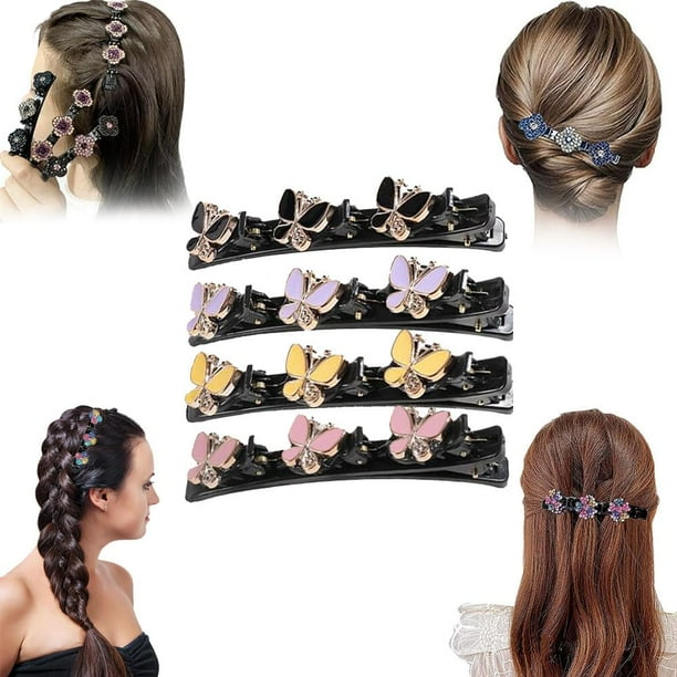 Pinzas para el cabello trenzadas Simplicity, pinzas para el cabello trenzadas con piedras de cristal brillantes, pinzas para el cabello trenzadas para mujeres, pinzas para el cabello trenzadas Beneath
