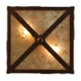 thumbnail image 6 of Meyda Tiffany 50748 10" Square Alligator Flush Mount Ceiling Fixture - Rust, 6 of 6