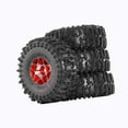 thumbnail image 4 of HILABEE 4 Pieces 1/18 1/24 RC Tires Rally Tyres for SCX24 Fcx24 RC Hobby Car DIY Red, 4 of 9