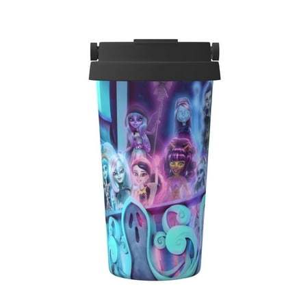 

Kuqiui Monster High Print Coffee Mug 17oz - Insulated Coffee Travel Mug Spill Proof with Leakproof Lid Vacuum Stainless Steel Thermos Coffee Tumblers to Go for Men and Women