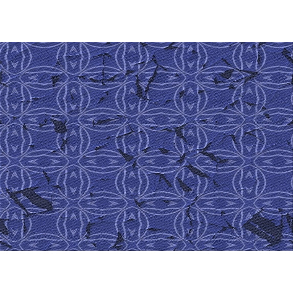 Ahgly Company Machine Washable Indoor Rectangle Transitional Denim Dark Blue Area Rugs, 8' x 12'