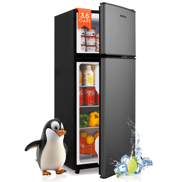 MaxKare 3.6 cu.ft Mini Fridge with Freezer, Perfect for Dorm, Small Spaces, Large Capacity, Energy Efficient- Dark Gray