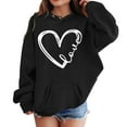 thumbnail image 4 of JAJAHO Sweatshirt For Little Big Girls Oversized Heart Print Valentine's Day Shirt Casual Hoodie Pullover Cozy Tops, 4 of 4