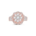 thumbnail image 2 of 14kt Rose Gold Womens Round Diamond Floral Cluster Bridal Wedding Engagement Ring 1-5/8 Cttw, 2 of 4